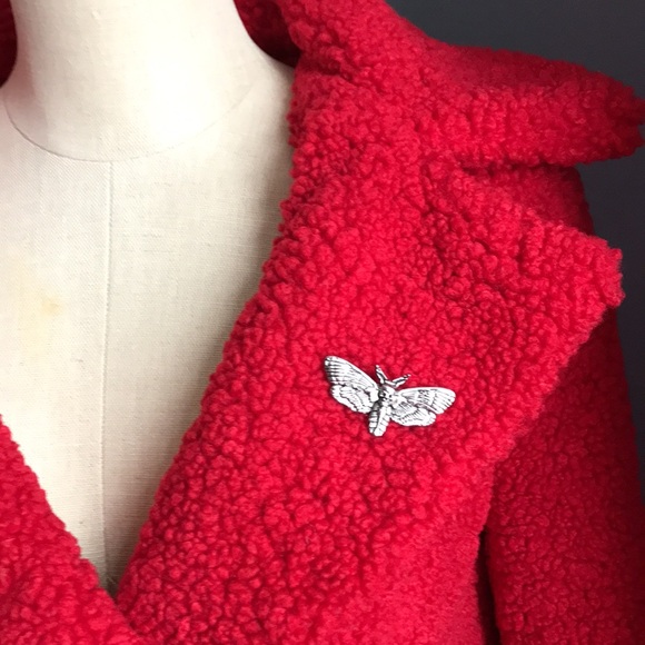 NWT gothic witchy whimsygoth moth brooch pin w/ human skull oxidized silvertone - Picture 7 of 7